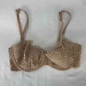 VERY SEXY VICTORIA'S SECRET - WOMEN'S 34C - BEIGE PUSH-UP WITHOUT PADDING BRA